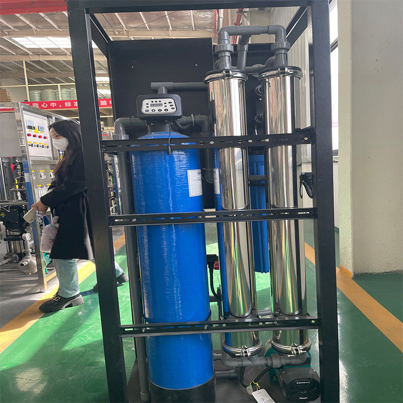 RO 500L/H Система обработки воды обратным осмосом для промышленности минеральной воды при температуре 10-40C